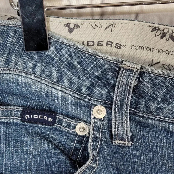 Riders by Lee Womens Boot Cut Jeans High Rise Stretch No Gap Denim Bootcut 14/34 - Picture 2 of 5
